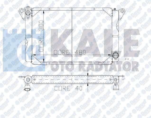 KALE 0501143PN Radyator (239400) 3 Sira Pn Sistem (Renault) R12 (Bakir)